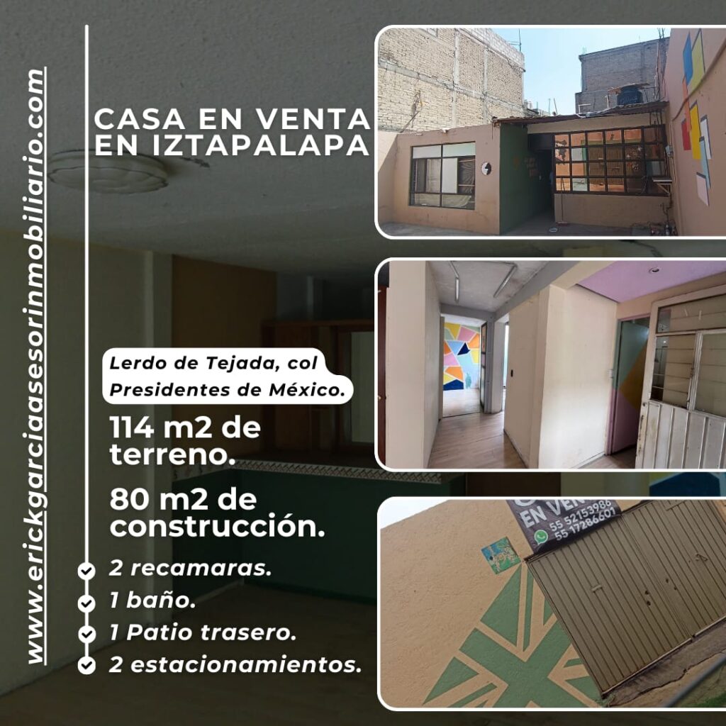 Casa en venta en Iztapalapa.